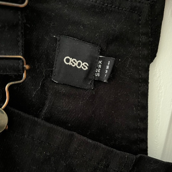 Asos Black Denim Overalls - Picture 3 of 6